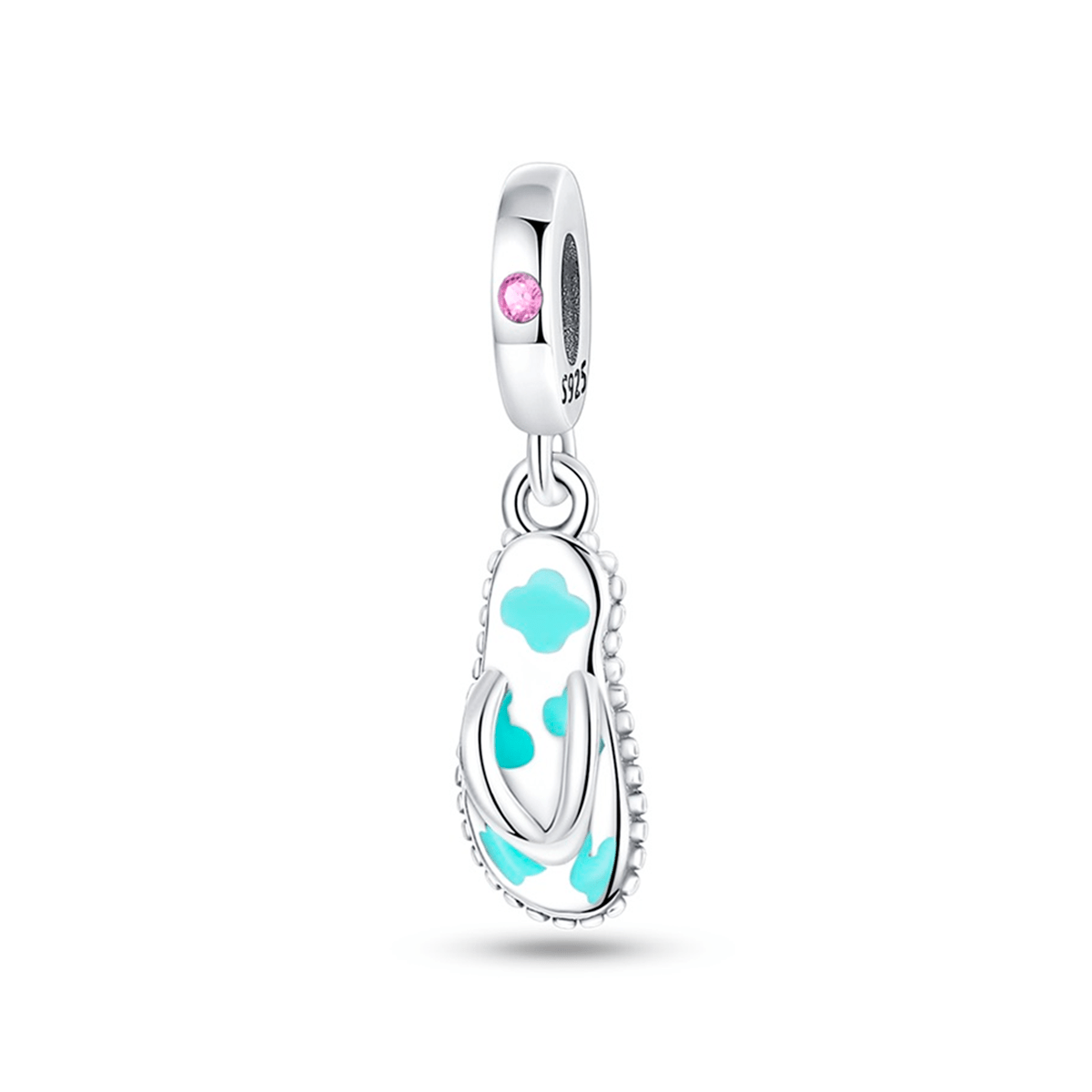 Berloque Havaianas Charmz em Prata 925 – símbolo de verão e estilo para pulseira de berloques.