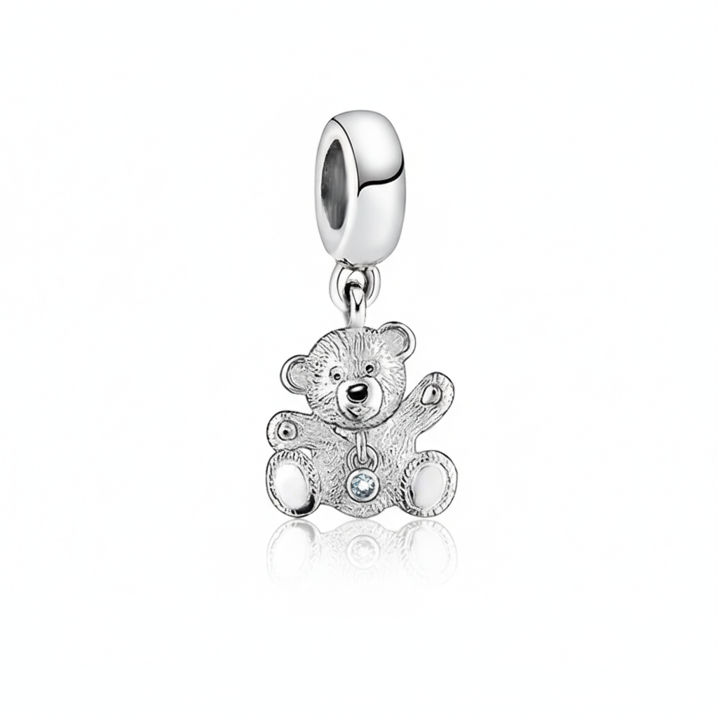 Berloque Urso de Pelúcia Charmz em Prata 925 – símbolo de carinho e doçura