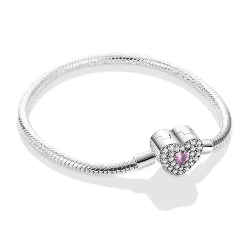 Pulseira Coração Vibrante Charmz em Prata 925 – joia delicada para expressar amor, alegria e combinar com berloques Charmz.
