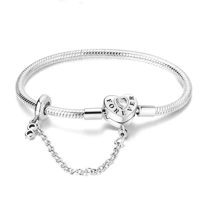 Pulseira Para Sempre Charmz em Prata 925 – joia elegante que simboliza amor, amizade e laços eternos.