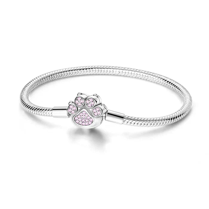 Pulseira Paw Charmz em Prata 925 – joia delicada para celebrar amor pelos pets e combinar com berloques Charmz.
