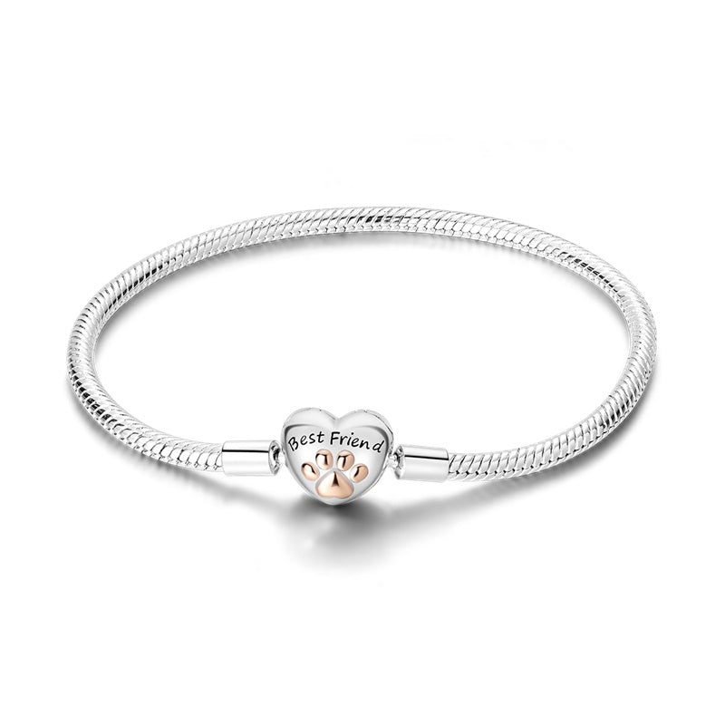 Pulseira Pet Friend Charmz em Prata 925 – joia delicada para celebrar amor pelos pets e combinar com berloques Charmz.