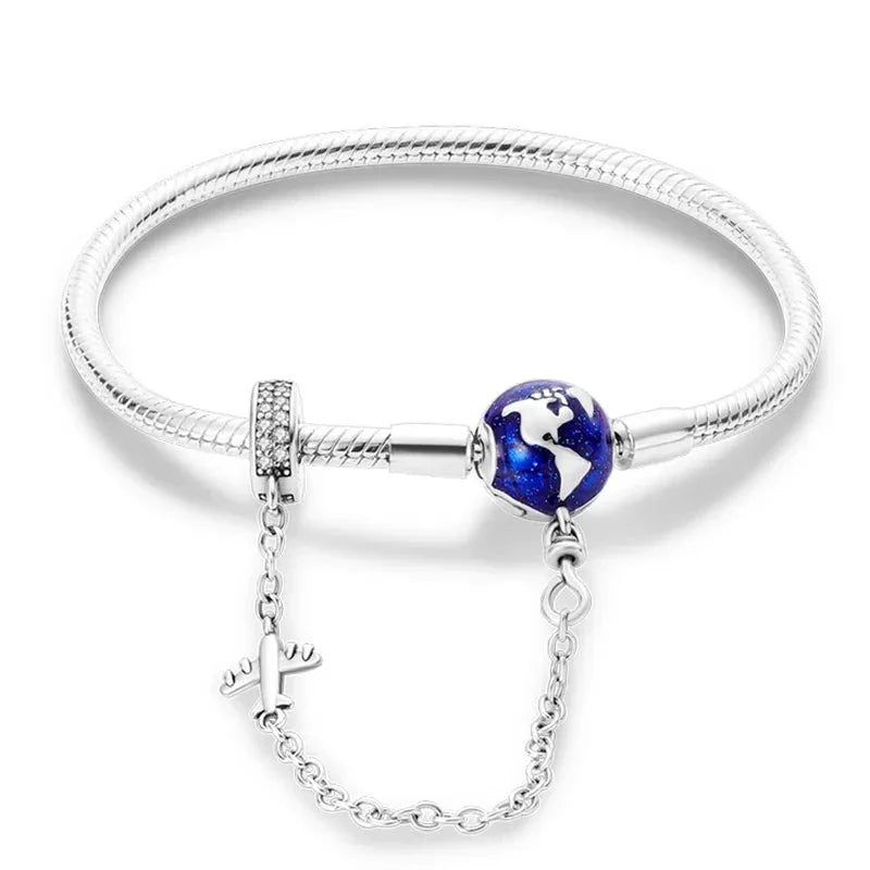 Pulseira Viagens Charmz em Prata 925 – joia elegante para colecionar berloques e eternizar lembranças de viagens.
